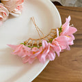 Fabric Bell Flower Gold Arch U Pin Hairpins Four Colors view 9