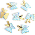Pastel Double Wing Butterfly Metal Charms, 24 Colorways view 10