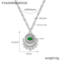 Titanium Steel Sun Eye Zircon Pendant Necklace 4 Options view 7
