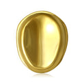 Oval Liquid Metal Brooch In Polished Gold And Silver Tones view 1