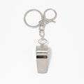 Metal Whistle Keychain Gold Or Silver Referee Charm Clip view 5