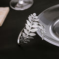 Gold and Silver Overlapping Leaf Branch Upper Arm Cuffs view 6