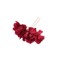 Sheer Fabric Flower U-Pin Hair Sticks Gold Metal 5 Colors view 5
