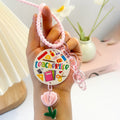 Round Acrylic Teacher Quote Keychain With Dangling Charm view 3