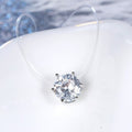 Invisible Cord Crystal and Bead Pendant Necklaces in Nineteen Designs view 3