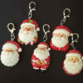 Red White Santa Resin Keychains Lobster Clasp Five Styles view 2
