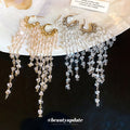 Crystal Fringe Drop Earrings In Gold And Silver Fashion Jewelry view 2