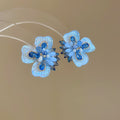 Crystal Flower Stud Earrings in Three Pastel Colors view 7