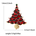 Enamel Christmas Tree Brooch In 2 Color Variants For Jackets and Scarves view 7