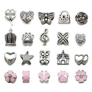 Large-Hole Alloy Charm Beads, 28 Silver-Tone and Enamel Options