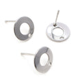 Geometric Stainless Steel Stud Earring Components in Fourteen Styles view 3