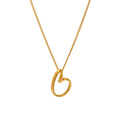 Gold Open Wire Heart Pendant Stainless Steel Chain Necklace view 5