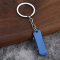 Mini Skateboard Metal Keychain In Five Color Finishes view 4