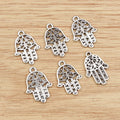 Openwork Hamsa Hand Charms in Antique Silver Finish view 4