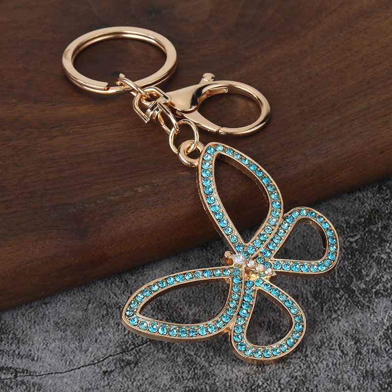 Butterfly Metal Keychain Purse Charm Gift for Car Keys