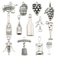 Metallic Wine Glass Metal Charms with 14 Listed Options view 1