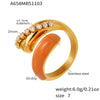 Gold Orange Enamel
