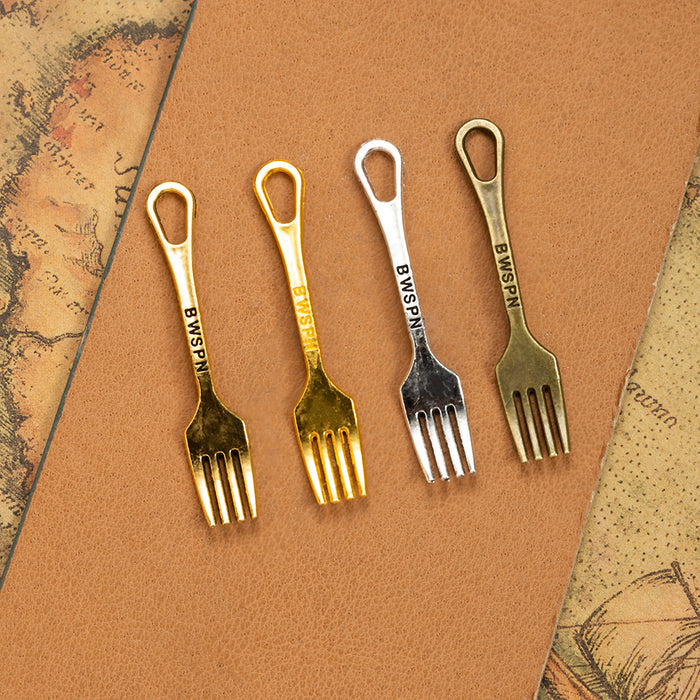 Vintage 51x9mm Alloy Fork Charm Pendant