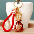 Jeweled Large Fortune Pouch Keychains in Four Colors with Wrist Loops view 7