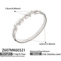 Double Layer Clasp Bangle Bracelets Gold Steel Knot Band view 8