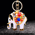 Mixed Jeweled Elephant Keychains in Seventeen Colors and Surface Designs view 10
