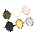 Ornate Oval Metal Pendant Trays in Four Antique Finishes view 5