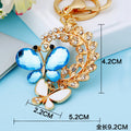 Mixed Enamel Crystal and Moonstone Butterfly Keychains in Eight Designs view 11