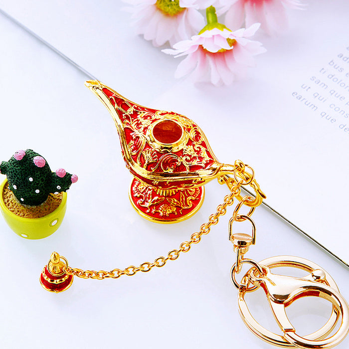 Enamel Aladdin Lamp Keychains in Four Colors plus Assorted Option