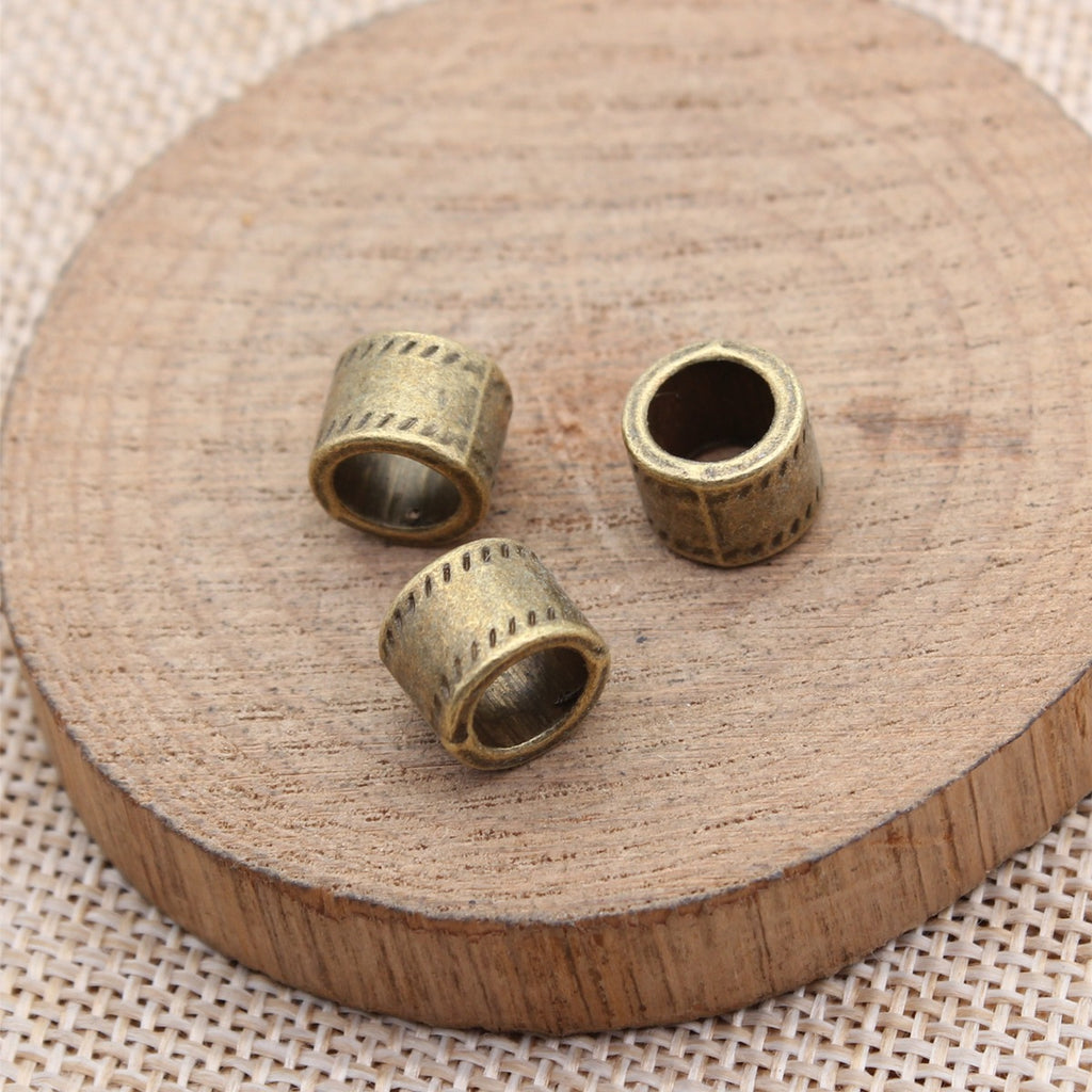 9.5x9.5x7mm 1.75g Multicolor Zinc Alloy Tube Large Hole Spacer Beads for DIY Bracelet Jewelry Making