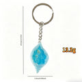 Blue Transparent Ocean Shell Split-Ring Keychains in Eight Marine Designs view 3