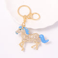 Rhinestone Running Horse Keychain Enamel Mane Five Colors view 8