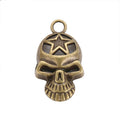 Star Forehead Skull Metal Charm in 2 Decorative Finishes view 5