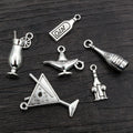 Miniature Barware and Cocktail Charms in Antique Silver Finish view 4
