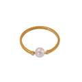 Gold Open Twist Pearl Crystal Rings Sizes Six To Eight view 5