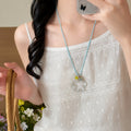 Blue Cord Outline Pendant Necklaces in Three Shapes view 7