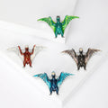 Colorful Flying Pterosaur Brooch with Wide Enamel Wings view 1