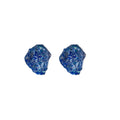 Textured Blue Irregular Geometric Resin Stud Earrings view 5