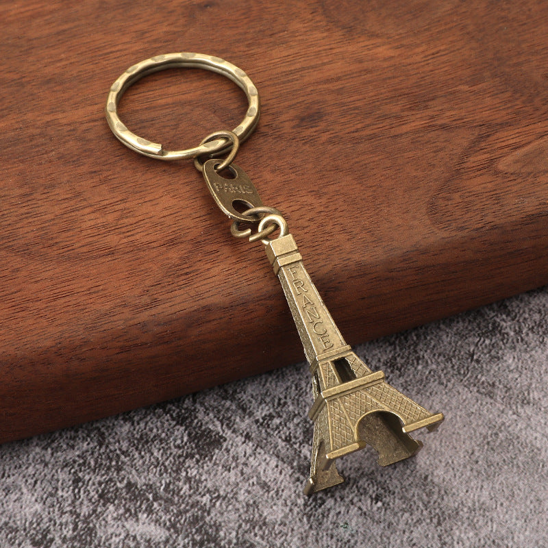 Paris Eiffel Tower Alloy Souvenir Keychain for Gifts and Home Decor