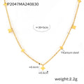 Gold Star Station Chain and Herringbone Necklace Styles view 6