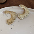 Wrapped Cord C Hoop Stud Earrings in Five Colors Jewelry Pair view 6