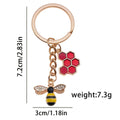 Bee and Honeycomb Charm Keychains Featuring Yellow Sunflower Across 47 Pictured Variations view 9