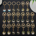 Panda Mother and Cub Round Enamel Keychains, 2 Designs view 2