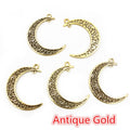 Openwork Crescent Moon Metal Charms in Eight Finishes view 10