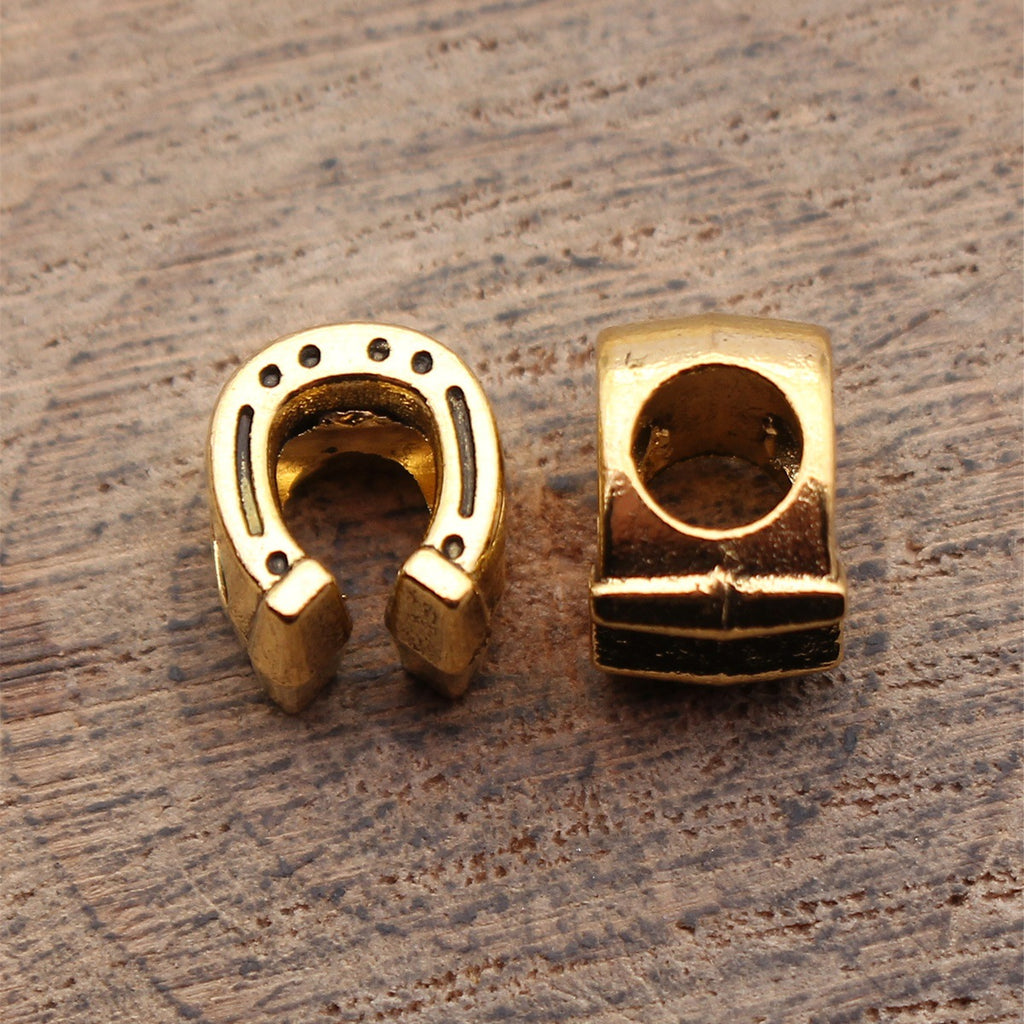 10x8.4x7.4mm 1.5g Multicolor Zinc Alloy Horseshoe Large Hole Beads for Bracelet Necklace Jewelry Making