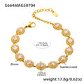 Zircon Tennis Bracelets Leaf Flower Halo Link Styles view 11