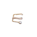 Minimal Crystal Ear Cuffs in Polished Statement Design view 5