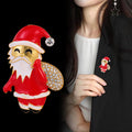Santa Claus Enamel Metal Brooch Pin for Jackets and Lapels view 4