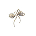 Silver Tone Bow And Pearl Convertible Stud Earrings view 5