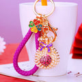 Pearl Pouch Keychains with Four-Leaf Caps and Braided Wrist Straps view 10