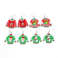 Acrylic Glitter Christmas Sweater Dangle Earrings 4 Styles view 5